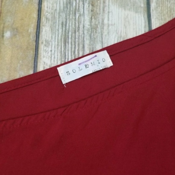 Solemio Wine One Shoulder Minidress One Shoulder - Picture 2 of 5